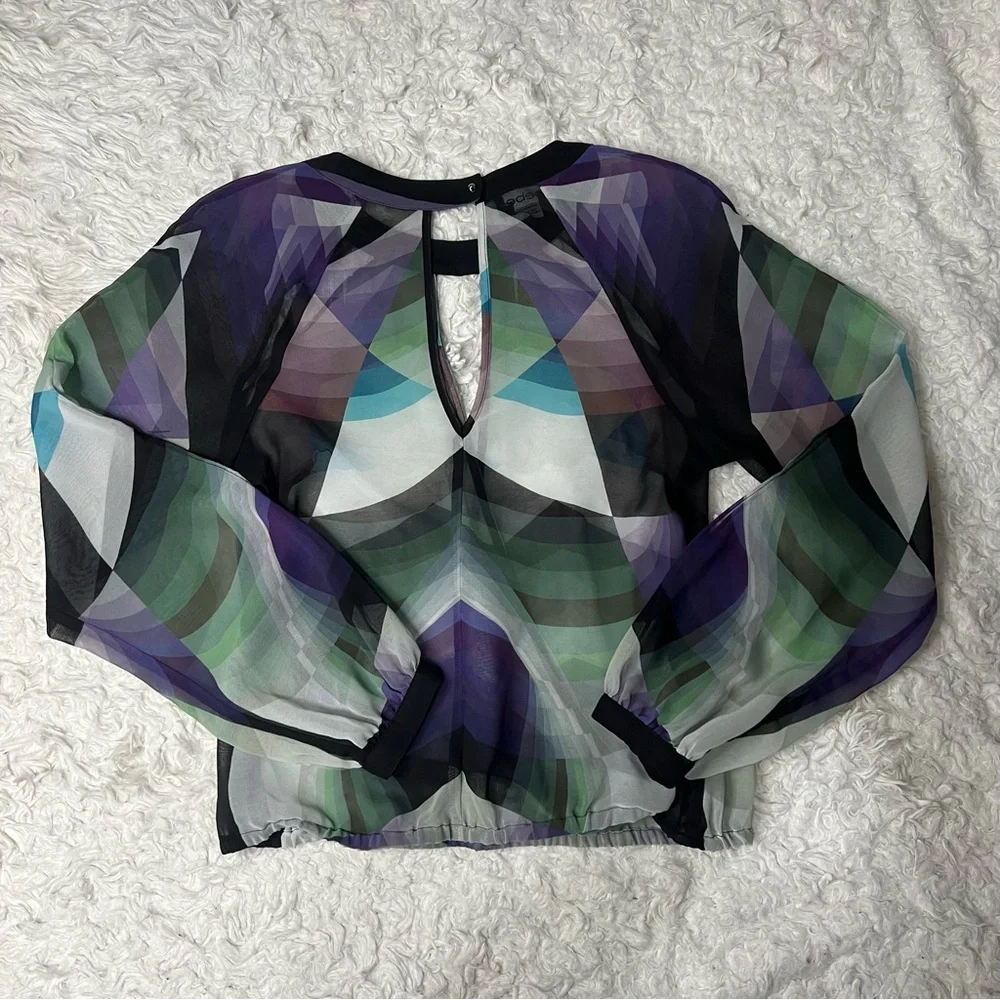 Bebe Multicolor Abstract Pattern Top - Picture 4 of 4